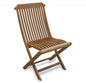 24" Brown Solid Wood Indoor Outdoor Deck Chair