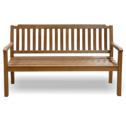 60" Teak Solid Wood Garden Bench