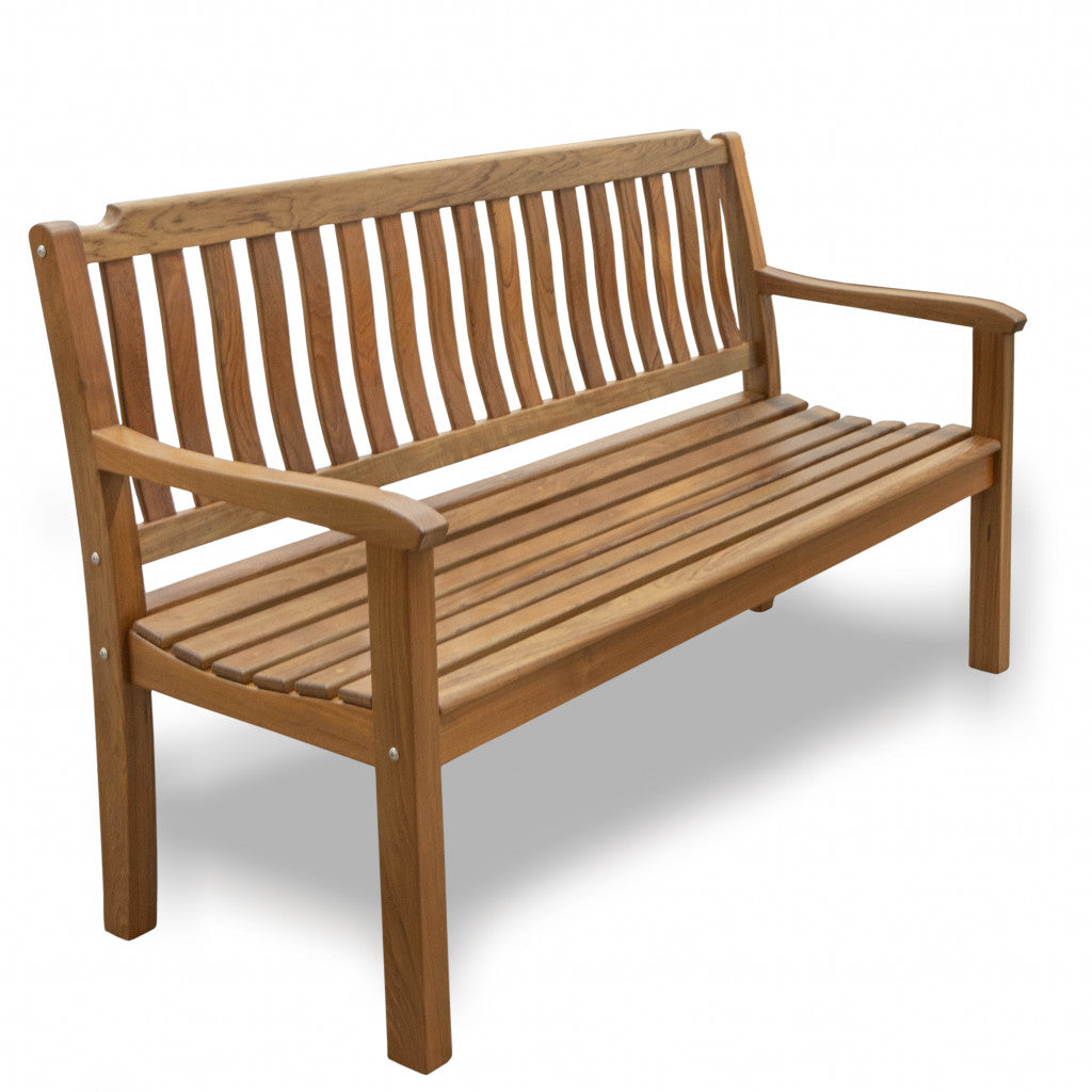 60" Teak Solid Wood Garden Bench