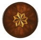 24" Wood Brown Wood And Solid Wood Round End Table With Shelf