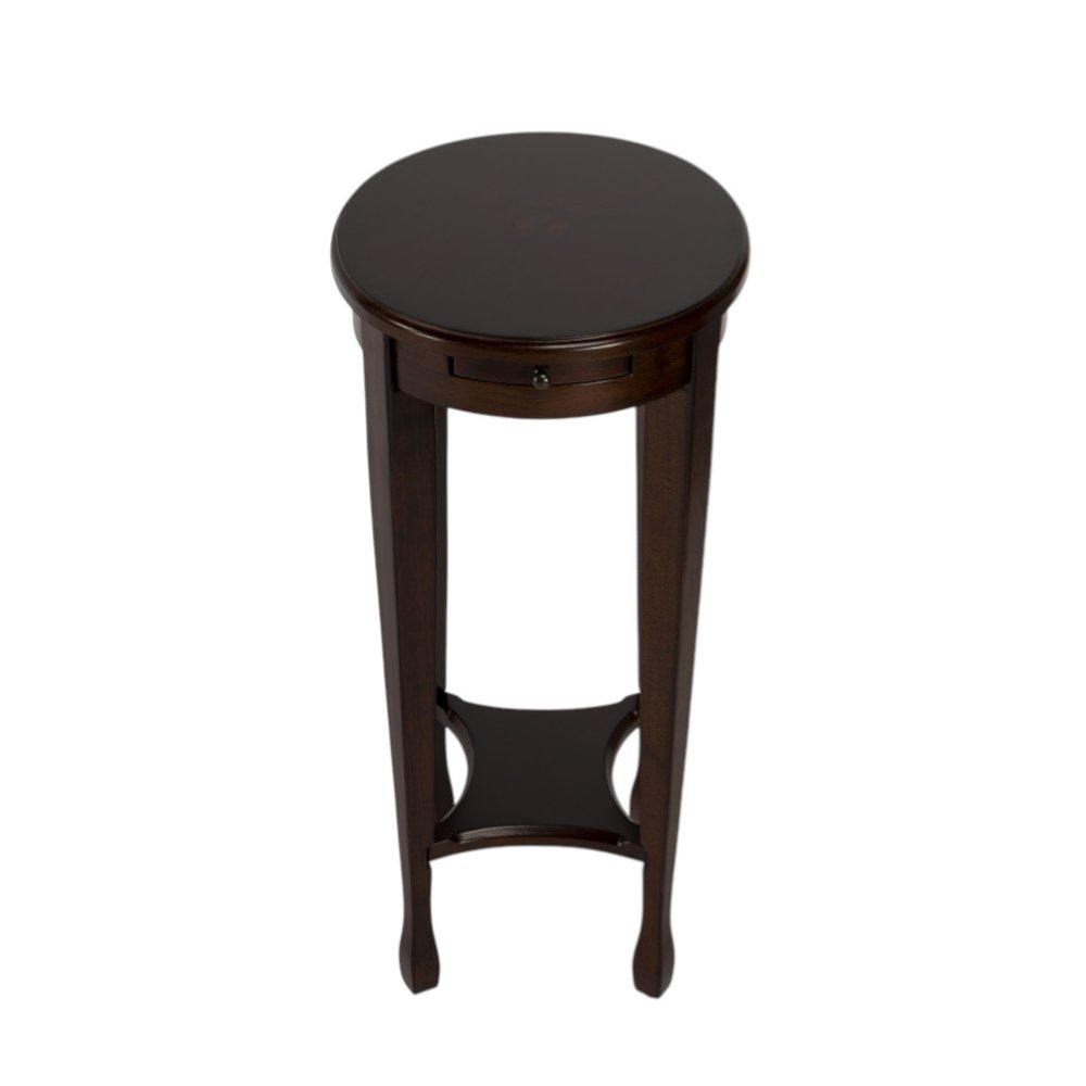 26" Chestnut Oval End Table With Shelf