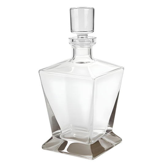 Clear Crystal Angular Shape Stemless Decanter