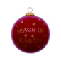 Peace on Earth Dove Hand Painted Pink And White Glass Ball Ornament