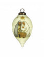 Nativity Holy Family Hand Painted Mouth Blown Glass Ornament