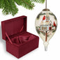 Red White And Green Glass Finial Ornament