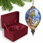 Blue White And Brown Glass Finial Ornament