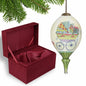 Ivory Red And Yellow Glass Finial Ornament