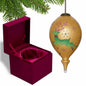 Gold Green And Pink Glass Finial Ornament