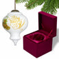 Green And White Glass Finial Ornament
