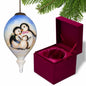 White Black And Blue Glass Finial Ornament