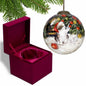 Red White And Green Glass Ball Ornament