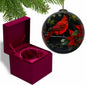 Red Black And Green Glass Ball Ornament