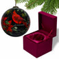 Red Black And Green Glass Ball Ornament
