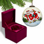 Red White And Green Glass Ball Ornament