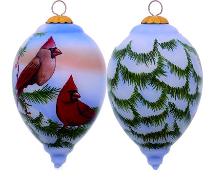 Red White And Green Glass Finial Ornament