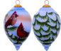 Red White And Green Glass Finial Ornament