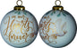Yellow And White Glass Ball Ornament
