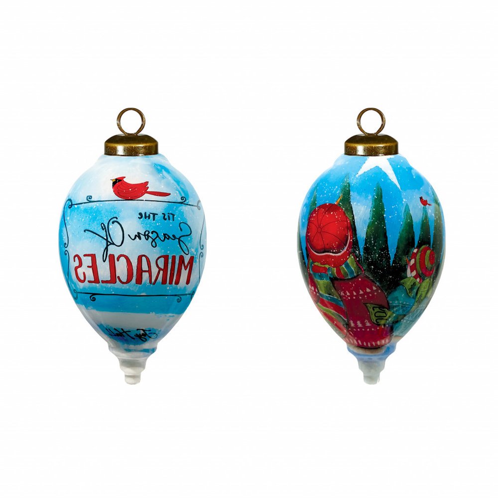 Red Blue And Green Glass Finial Ornament