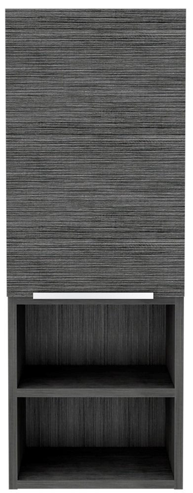 12" Gray Wood Floating Single Door Bathroom Vanity
