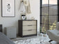 28" Brown And Black Three Drawer Dresser