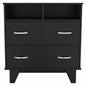32" Black Manufactured Wood Two Drawer Dresser
