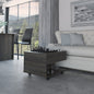 22" Carbon Espresso Manufactured Wood Rectangular Coffee Table With Drawer