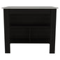 Black and Ivory 41" Kitchen Island With Storage