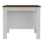 White and Brown 41" Kitchen Island With Storage