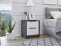 19" Wood Two Drawer Nightstand