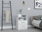 20" Wood Two Drawer Nightstand