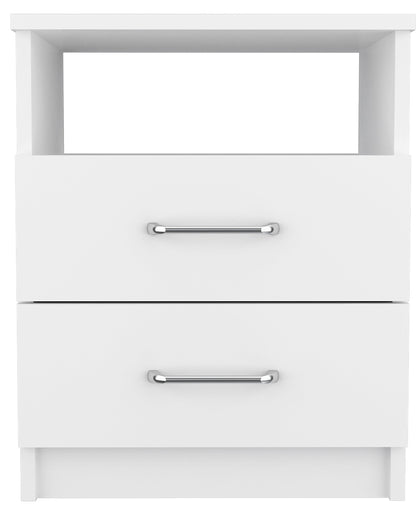 Modern and Stylish White Particle Bedroom Nightstand