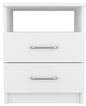 20" Wood Two Drawer Nightstand