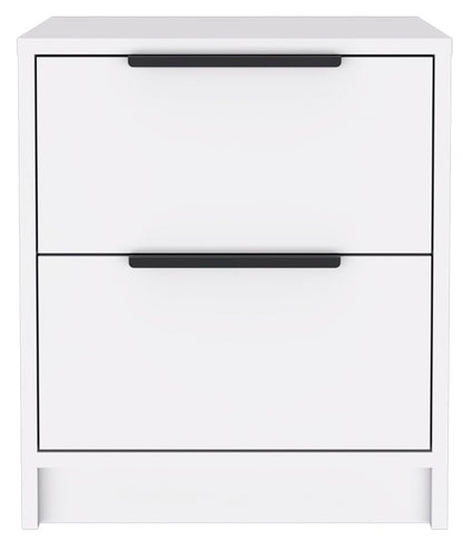 19" Wood Two Drawer Nightstand