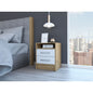 20" Wood Two Drawer Nightstand