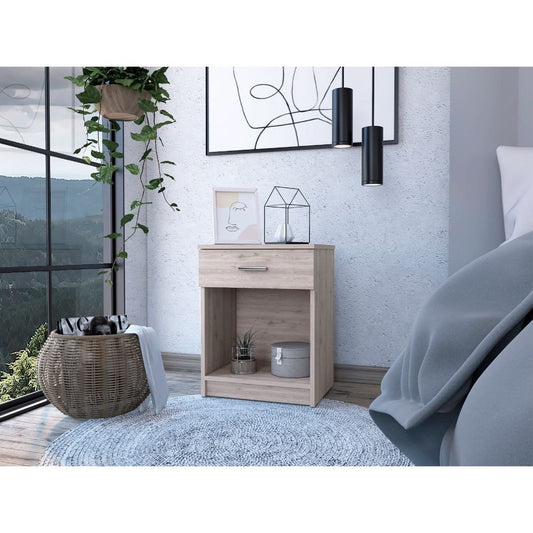 22" Wood One Drawer Nightstand