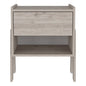 22" Light Gray Wood One Drawer Nightstand