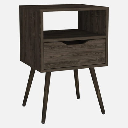 25" Wood One Drawer Nightstand