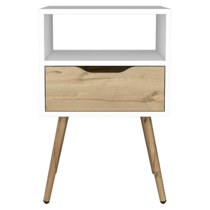 25" Wood One Drawer Nightstand