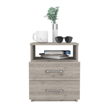 Modern and Stylish Light Grey Particle Bedroom Nightstand