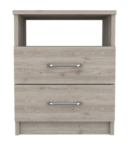 Modern and Stylish Light Grey Particle Bedroom Nightstand