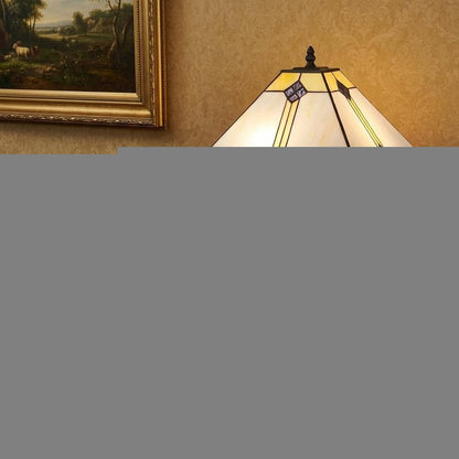 21" Dark Brown Metal Two Light Candlestick Table Lamp With Beige Shade