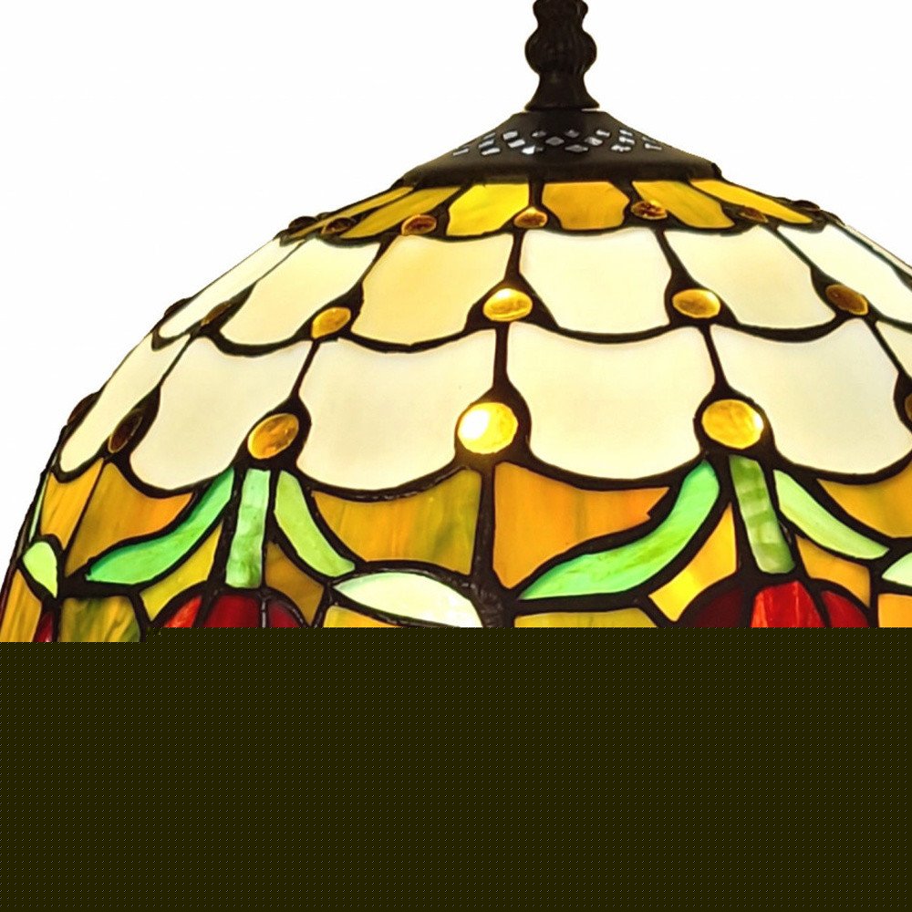 19" Dark Brown Metal Candlestick Table Lamp With Orange Dome Shade