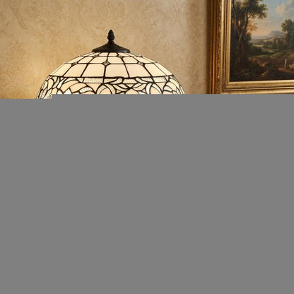 23" Dark Brown Metal Two Light Candlestick Table Lamp With White Shade