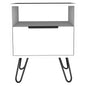 22" White Wood Nightstand