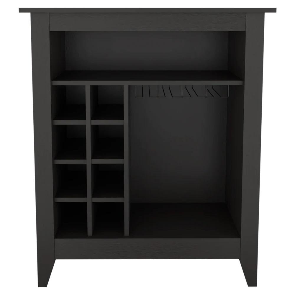 Black Bar Cart With Wine Storage