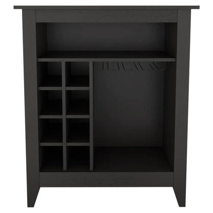 Black Bar Cart With Wine Storage