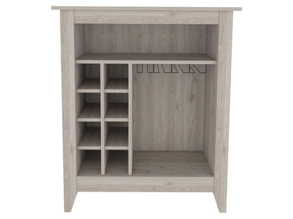 Light Gray Bar Cart With Wine Storage