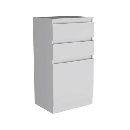 23" White Wood Two Drawer Dresser