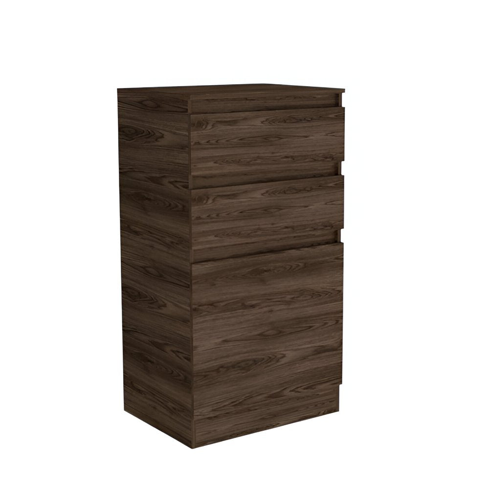 23" Dark Brown Wood Two Drawer Dresser