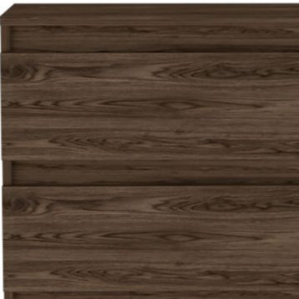 23" Dark Brown Wood Two Drawer Dresser